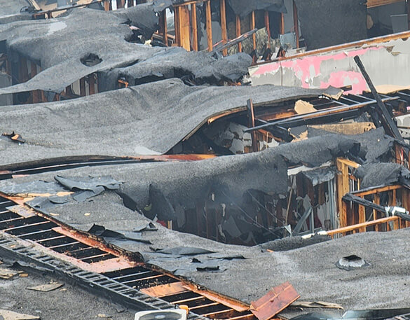 commercial emergency roof repair for fire damage in ohio